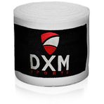 DXM SPORTS Boks El Sargıları İç Eldivenler - Esnek Elastik Bandajlar 180", Kickboks için Erkek Kadın MMA Muay Thai Kickboks Dövüş Sanatları Delme Eğitimi (Beyaz)