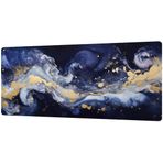 DXomhl Dark Gaming Mouse Pad Masa Matı Büyük Fare Altlığı 600 x 300 x 4 mm XL Masa Mouse Pad Yıkanabilir Kaymaz Kauçuk Tabanlı, Mousepad Dikişli Kenarlar Klavye Mouse Mat Masa Pedi Ev Ofis Çalışmaları için