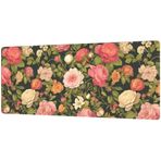 DXomhl Rose Gaming Mouse Pad Masa Matı Büyük Fare Altlığı 600x300x4 mm XL Masa Mouse Pad Kaymaz Kauçuk Tabanlı, Mousepad Dikişli Kenarlar Klavye Fare Altlığı Ev Ofis Çalışmaları için Masa Pedi D1181