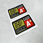 DXYMOO Araba Styling Sticker Kaza Durumunda Kaldır Kask Kan Grubu Tip A B O Çıkartması Motor Kir Bisiklet Yarış Aplike 2 ADET (A+, 80x57mm)