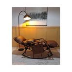 Dy Home Garden Nubuk Kumaş Sallanan Koltuk, Metal Mekanizmalı, Kahve, 115x70x85 cm, TV ve Okuma Koltuğu