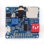 Dy-sv5w, Mp3, Wav, Ses, Çalma Modülü, Class D, Amfi, 5w, 4-8ohm, Hoparlör, Microusb, Uart, 8 Io Teti