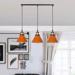 Dylight Retro Dekoratif 3 Lü Bakır Rustik Metal Sarkıt Avize 60 Cm