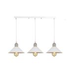 Dylight Retro Dekoratif 3 Lü Beyaz Rustik Metal Sarkıt Avize 60 Cm