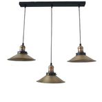 Dylight Retro Eskitme Kaplama 3 Lü Masa Üstü Sıralı Dekoratif Rustik Sarkıt Avize Çap 60 cm eskitme dy3019