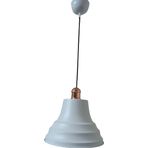Dylight Retro Metal Bakır Duylu Beyaz Içi Beyaz Tekli 27 cm Sarkıt Avize