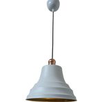 Dylight Retro Metal Bakır Duylu Beyaz Içi Gold Tekli 27 cm Sarkıt Avize