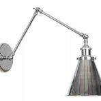DYLİGHT Retro Metal Dekoratif Krom Akrobatik Mafsallı Rustik Duvar Aplik Krom dy9057