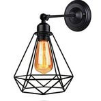 Dylight Retro Metal Dekoratif Mafsallı Siyah Duvar Aplik Siyah dy00126