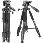 Dymax 175CM Profesyonel Tripod Kamera Fotoğraf Makinesi Dslr Canon Nikon Sony Için Telefon Tutucu Tripot - Siyah