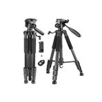 Dymax 175cm Tripod Kamera Fotoğraf Makinesi Canon Nikon Sony Için Telefon Tutucu Bluetooth Kumandalı