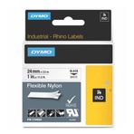 Dymo 1734524 Beyaz-Siyah 24 mm 3.5 mt Rhinopro Esnek Naylon Şerit