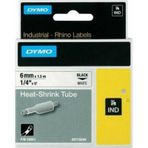 Dymo 18051 Beyaz Siyah 6 mm x 1.5 mt Rhino Pro Isıyla Küçülen Şerit