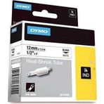 Dymo 18055 Rhinopro Beyaz - Siyah Isıyla Küçülen Şerit 12 Mm X 1,5 Metre
