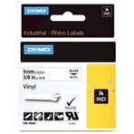 Dymo 18443 Beyaz-Siyah 9mmx5.5m Rhinopro Renkli Vinil Şerit