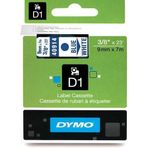 Dymo 40914 Beyaz Mavi 9 mm x 7 m D1 Yedek Şerit