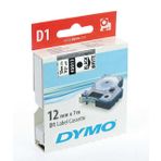 Dymo 720520-45012 D1 Şeffaf-Kırmızı 12x7 m Şerit