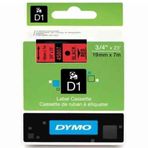 Dymo 720870-45807 D1 Kırmızı-Siyah 19x7 m Şerit