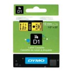 Dymo D1 45018 Sarı-Siyah 12 mm 7 m Yedek Şerit