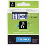 Dymo D1 45804 Beyaz-Mavi 19mm x 7m Şerit