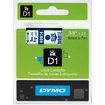 Dymo D1 720690 40914 9 mm 7 mt Beyaz Mavi Yedek Şerit