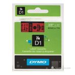 Dymo D1 Şerit 9 MM x 7 Metre Kırmızı/Siyah D1 Yedek Şerit