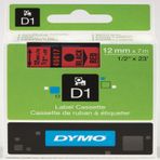 Dymo D1 Şerit S0720570 12-7Mt Kırmızı-Siyah 45017 S0720570
