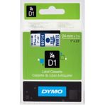 Dymo D1 Şerit Standart 24 MMx7 MT Beyaz Üzerine Mavi 53714