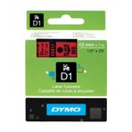 Dymo D1 Yedek Şerit 12mmx7m Kırmızı-Siyah