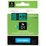 Dymo D1 Yedek Şerit 24 mm x 7 mt Yeşil/siyah (53719) - Yeşil - Siyah - 1 Adet