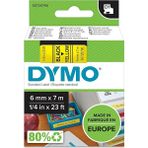 Dymo D1 Yedek Şerit 6 mm * 7 mt Sarı/siyah (43618) - Sarı - Siyah - 1 Adet