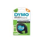 Dymo Letratag Orijinal Plastik Şerit Etiket 12mmx4m Şeffaf