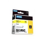 Dymo Rhino Pro Etiketi Renkli Vinil 12 MM x 5.5 Metre Sarı Üzerine Siyah