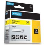 Dymo Rhinopro 18433 Sarı Siyah 19 mm 5.5 mt Renkli Vinil Şerit