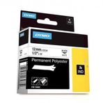 Dymo Rhinopro 18483 Beyaz Siyah 12 mm x 5.5 mt Polyester Şerit
