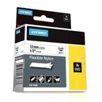 Dymo RhinoPro Esnek Naylon Şerit 12mmx3.5m BeyazSiyah 18488