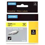 Dymo RhinoPro Isıyla Küçülen Şerit 12mmx1.5m SarıSiyah 18056