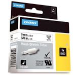 Dymo Rhinopro Isıyla Küçülen Şerit 9 MMx1,5 M Beyaz/Siyah