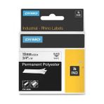 Dymo Rhinopro Sabitpolyester Şerit 19Mmx5,5M Beyaz/Siyah18484