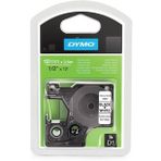 Dymo S0718040 16957 Yüksek Performans Esnek Naylon 12 mm x 3.5 mt Siyah Beyaz Etiket Bandı
