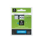 DYMO S0720530 D1 Yedek Şerit, 12 mm x 7 mt, Beyaz- Siyah (45013) - Tekli