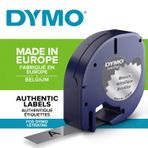Dymo S0721730 LetraTag 12 mm x 4 mt Gri Metalik Şerit