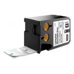 Dymo XTL 38 mm 21 mt Beyaz-Siyah Esnek Naylon Etiketi