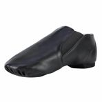 Dynadans Kadınlar ve Erkek Dans Ayakkabıları UG için Elastik ile Unisex PU Deri Üst Slip-on Jazz Ayakkabı, Siyah, 8 Women/7.5 Men