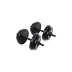 Dynamic 15kg Vinyl Dumbbell Set, 40cm Mini Bar, Ayarlanabilir Ağırlık Sistemi