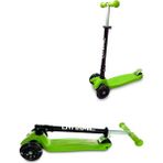 Dynamic 3 Tekerlekli Işıklı Katlanabilir Scooter 2+ Yaş İçin Yeşil Renkli Eğlenceli Tasarım