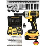 Dynamic Max 128VF Akülü Somun Bijon Sökme Takma Sıkma Kömürsüz Akülü Vidalama Mandren Cırcırlı 24 Parça Matkap