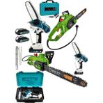 Dynamic Max 2'li Set 4800W Elektirikli Odun Ağaç Hızar Motoru 598VF Otomatik Yağlamalı Şarjlı Testere Dal Budama