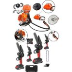 Dynamic Max 2'li Set 7.9 Hp Benzinli Sırt Tipi Çim Biçme Makinası ve 598VF Şarjlı Zinçirli Dal Budama Makinası
