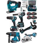 Dynamic Max 6 Makina 4 Akülü Şarjlı Somun Sıkma-Spral Taşlama-Dairesel Testere-Kırıcı Hilti-Dekupaj